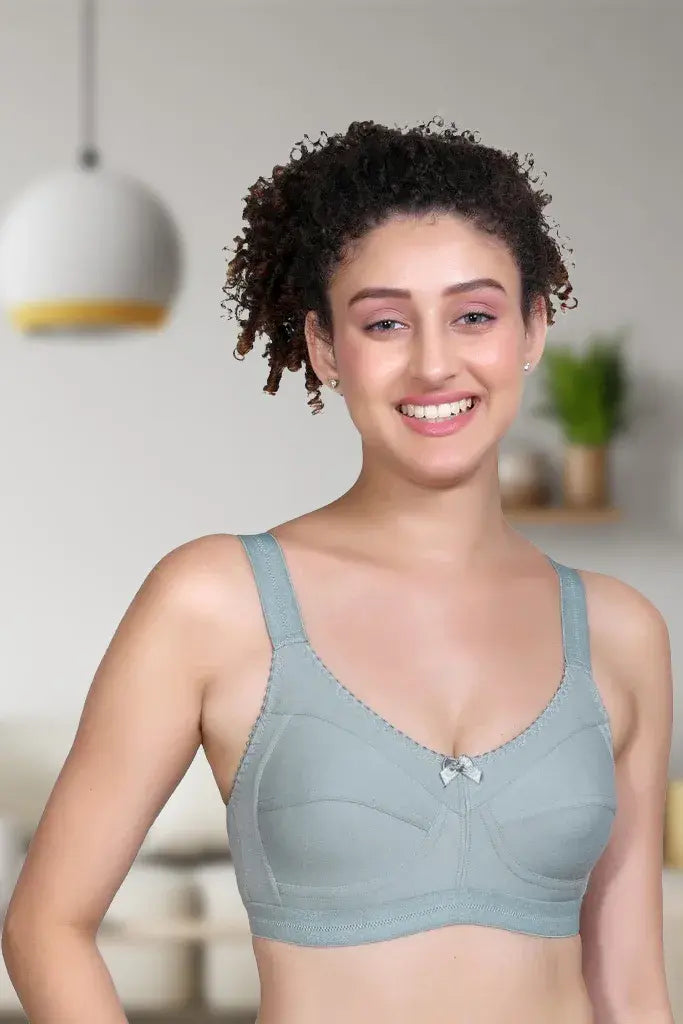 Amour Secrt Women Everyday Non Padded seamed cotton fabric with broad strap full coverage everyday Bra Pack of 3 B407