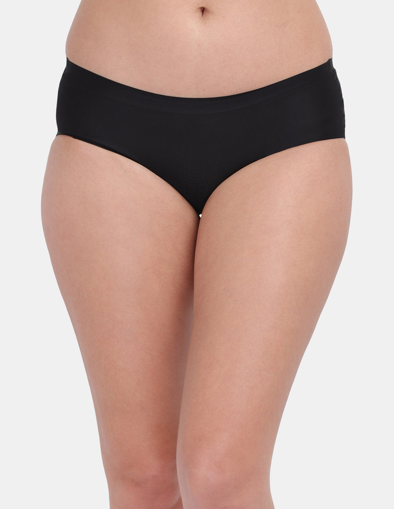 Amour Secrt women 's extra smooth cotton spandex  jacquard fabric with  mid rise hipster panty P444