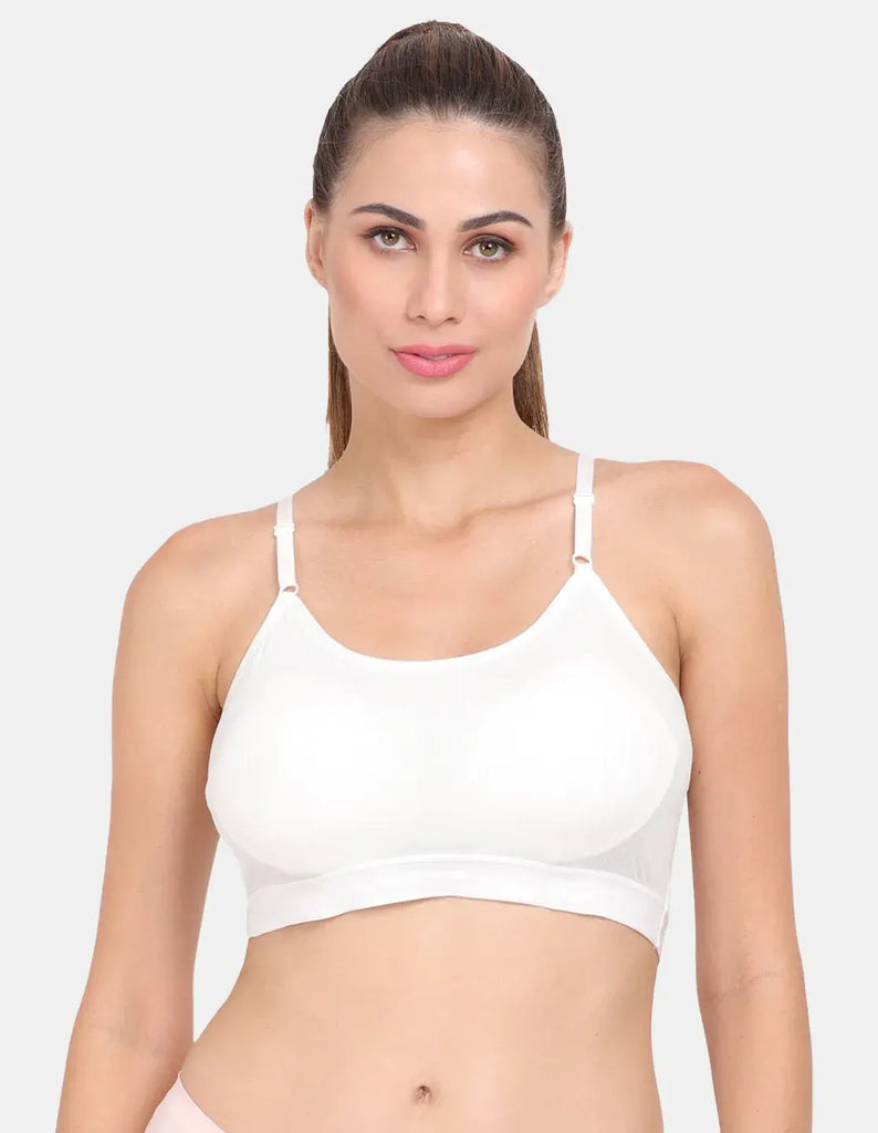 Amour Secrt Women's Seamless Lightly Padded Lined Jacquard Lined Fabric Medium Impact Sports Bra S3017