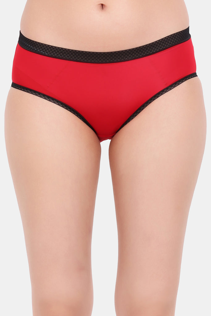 Amour Secrt Women's Light Weight Nylon Spandex Fair with Designer Elastic Mid Rise Hipster Panty P205