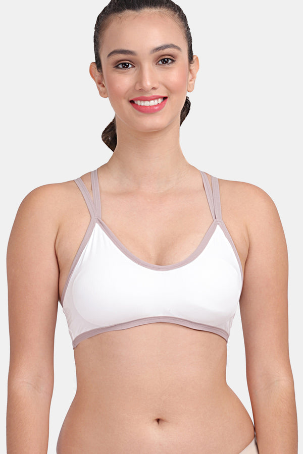 Amour Secrt women's seamless light padded exrta soft nylon spandex lined fabric with designer elastic back full coverage everyday Teenager / T-shirt bra S3003