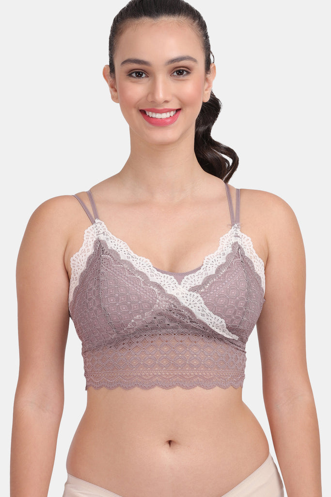 Amour Secrt women's extra smooth lightly  padded nylon spandex designer lace fabric bralette / crop top bra S7715
