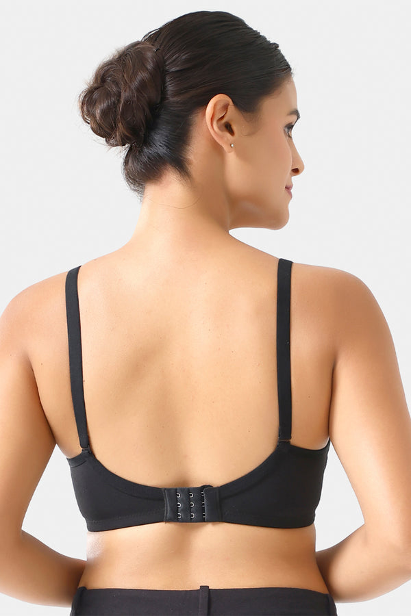 Amour Secrt Women's Seamless Double Push-Up Padded With Extra Soft Micro Spandex Fabric Everyday T-Shirt Bra PDRKN017