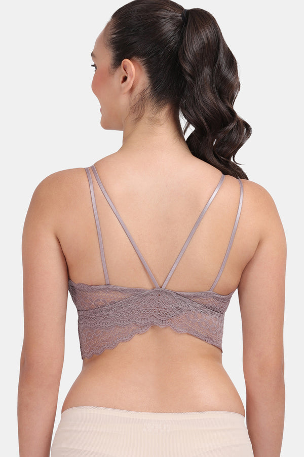 Amour Secrt women's extra smooth lightly  padded nylon spandex designer lace fabric bralette / crop top bra S7715