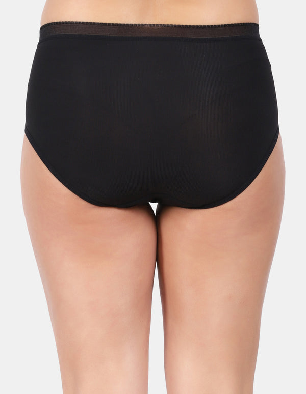 Amour Secrt women's extra soft thin nylon spandex lined fabric with designer elastic waist bend mid rise hipster panty P206