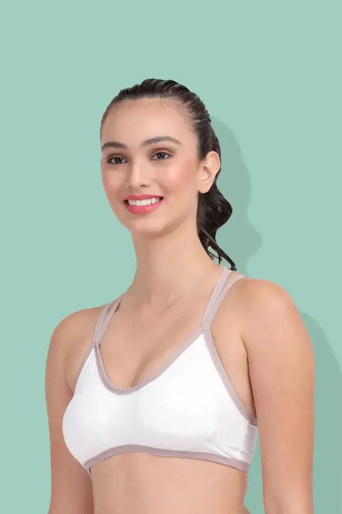 Amour Secrt women's seamless light padded exrta soft nylon spandex lined fabric with designer elastic back full coverage everyday Teenager / T-shirt bra S3003