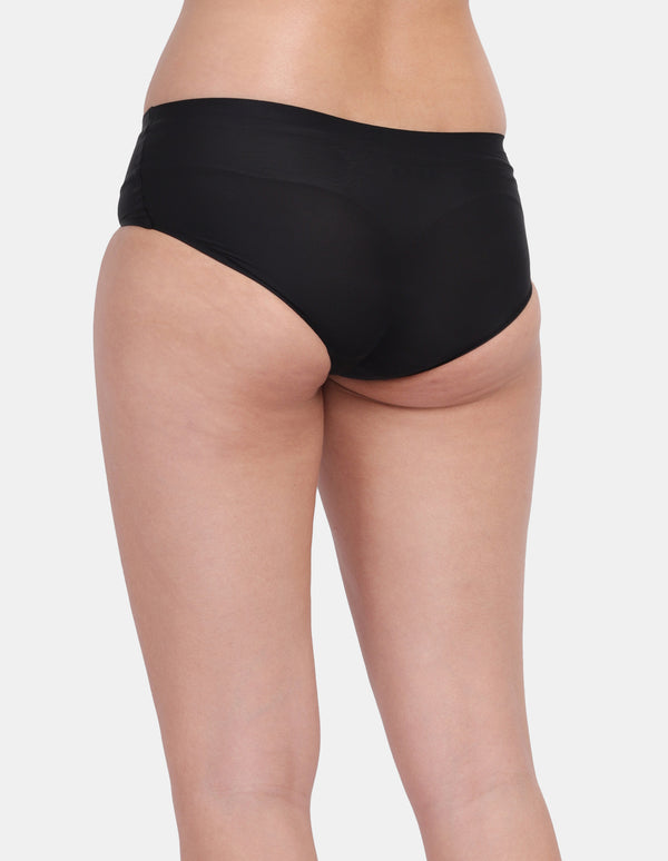 Amour Secrt women 's extra smooth cotton spandex  jacquard fabric with  mid rise hipster panty P444