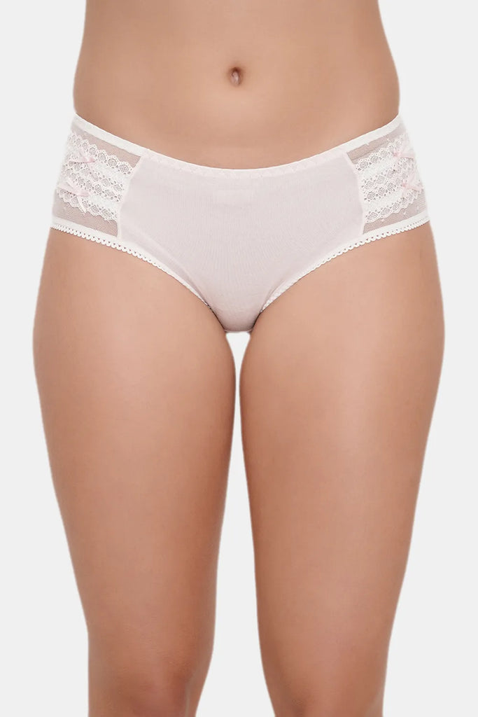 Amour Secrt Women's Cotton Lycra Fabric Designer Lace Low Rise Hipster Panty (P8220)