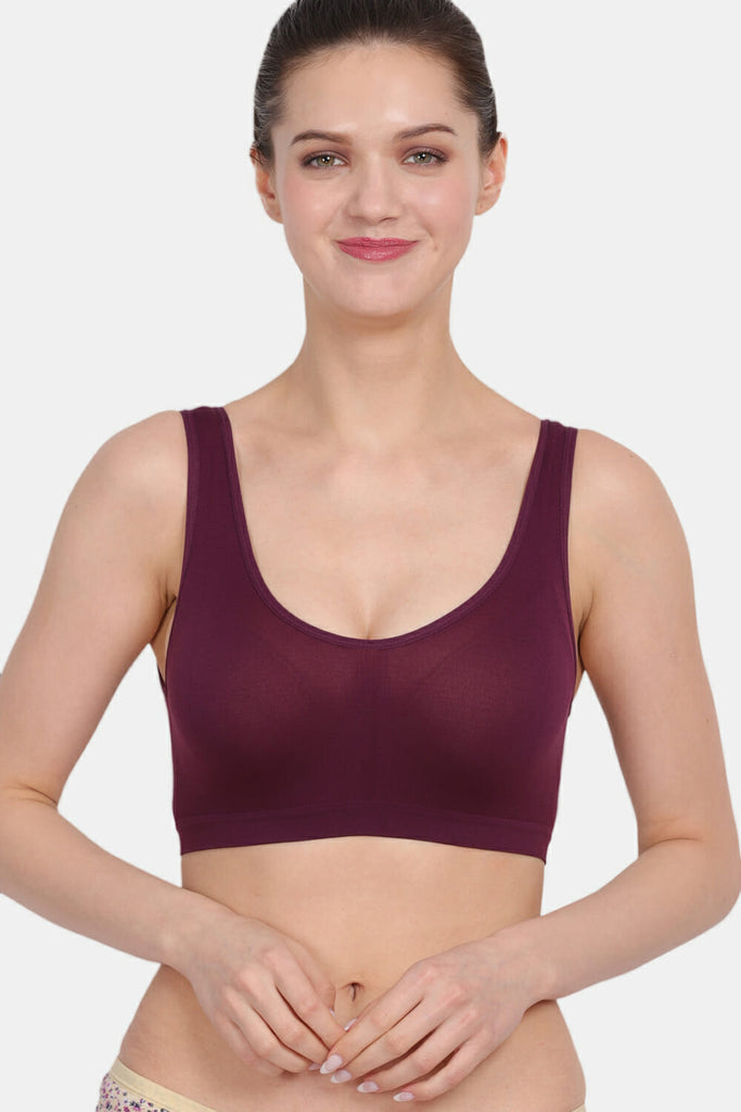 Amour Secrt Women's Seamless Non Padded Extra Soft Nylon Spandex Fabric Air Bra AB044