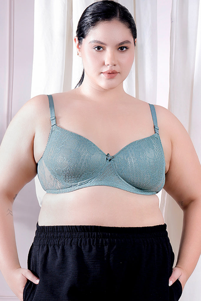 Amour Secrt Women's Lightly Padded seamless full coverage textronic nylon spandex designer fabric everyday bra ASB139