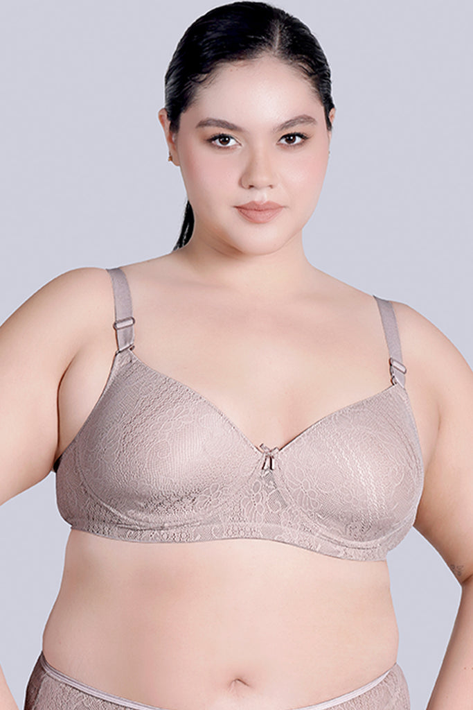 Amour Secrt Women's Lightly Padded seamless full coverage textronic nylon spandex designer fabric everyday bra ASB139