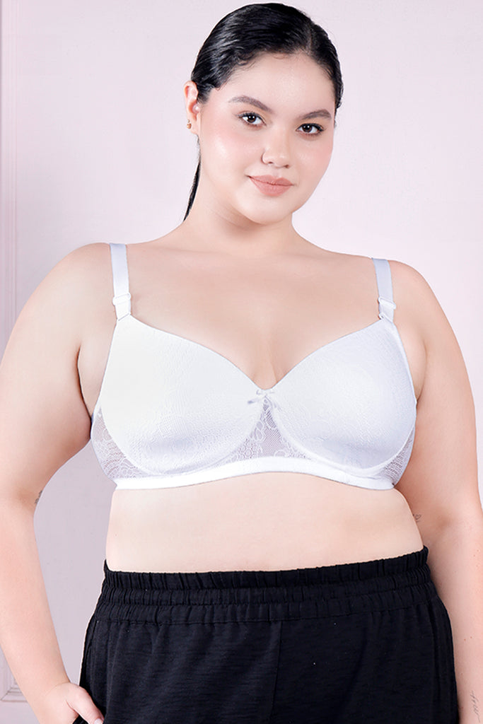 Amour Secrt Women's Lightly Padded seamless full coverage textronic nylon spandex designer fabric everyday bra ASB139
