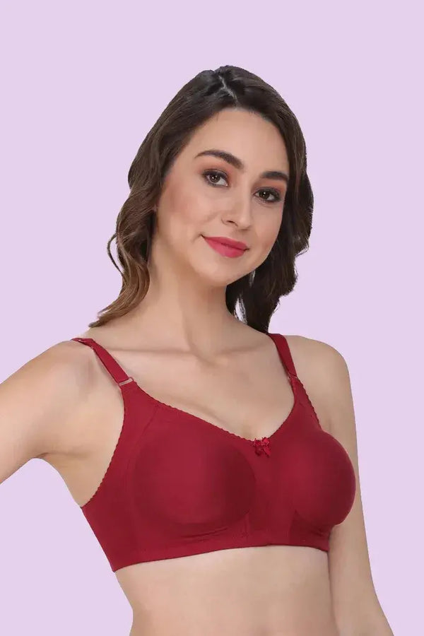 Amour secrt women's seamless non padded extra soft micro spandex fabric full coverage everyday t- shirt Bra B402