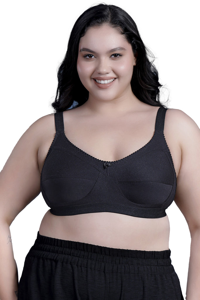 Amour Secrt Women Non Padded seamed cotton fabric with broad strap full coverage everyday bra B407
