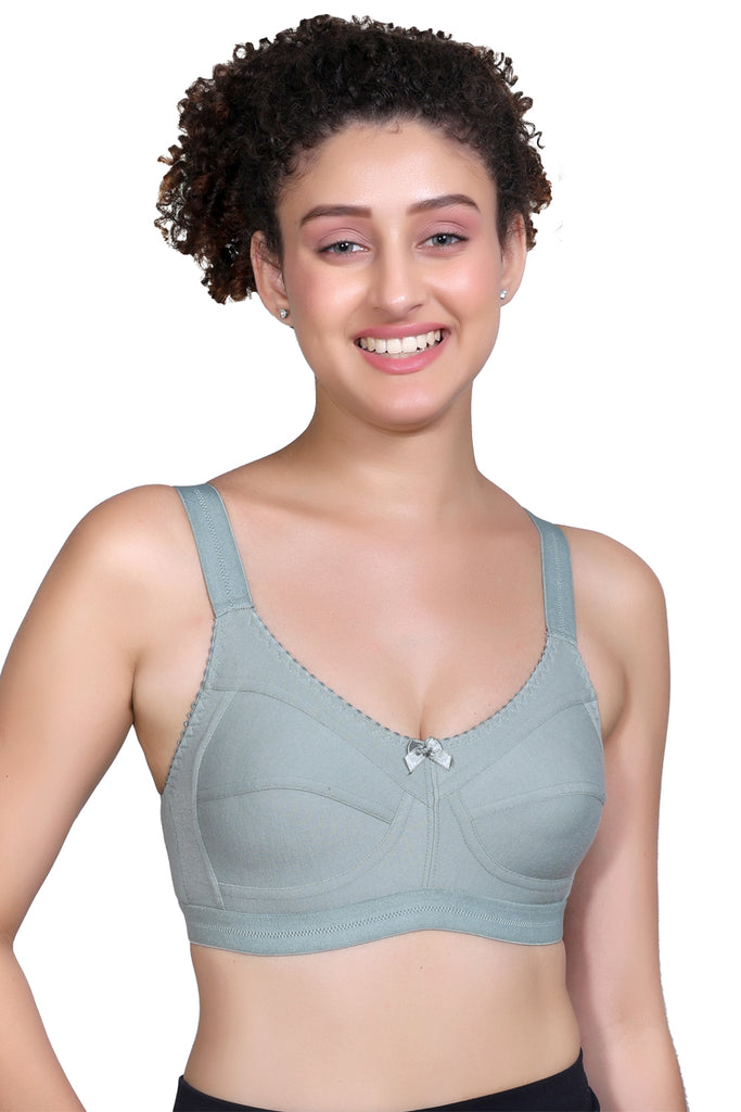 Amour Secrt Women Non Padded seamed cotton fabric with broad strap full coverage everyday bra B407