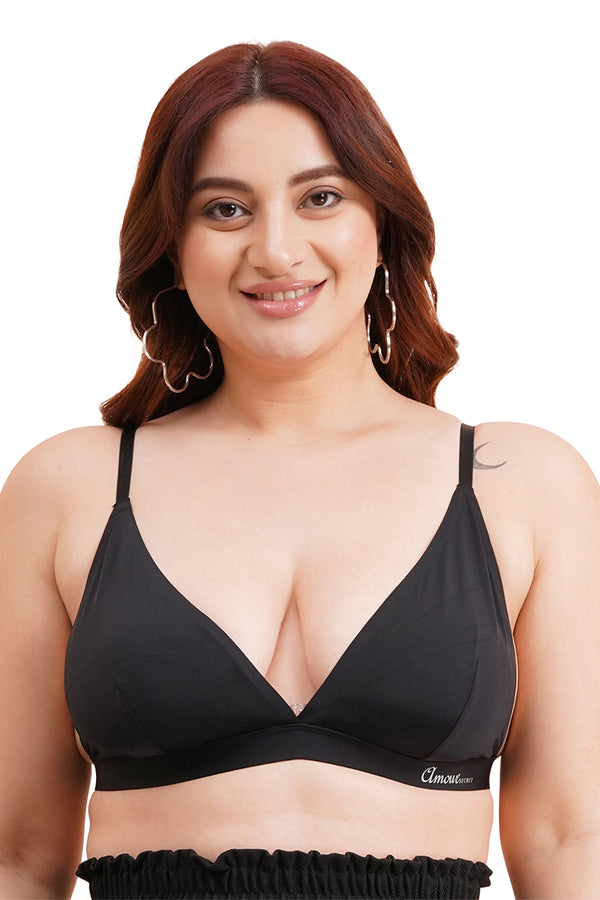 Women Non Padded Seamed Triangle/Bralette Bra B037