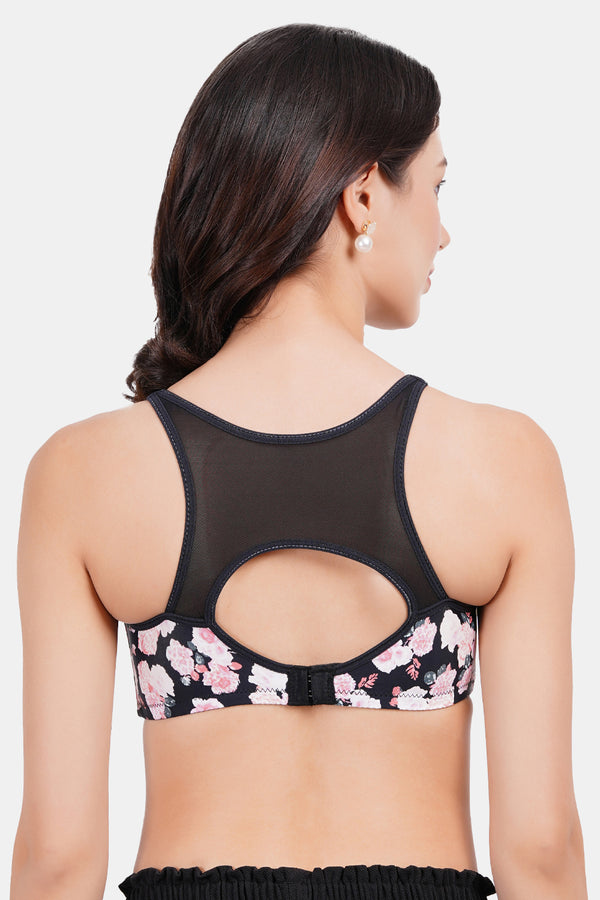Women's Lightly Padded Floral Print Sports Bra S027