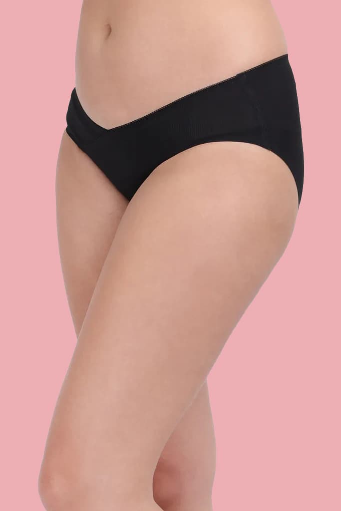 Amour Secrt Women's Seamless Bonded Nylon Lycra Lined Fabric Mid Rise Hipster Panty P303