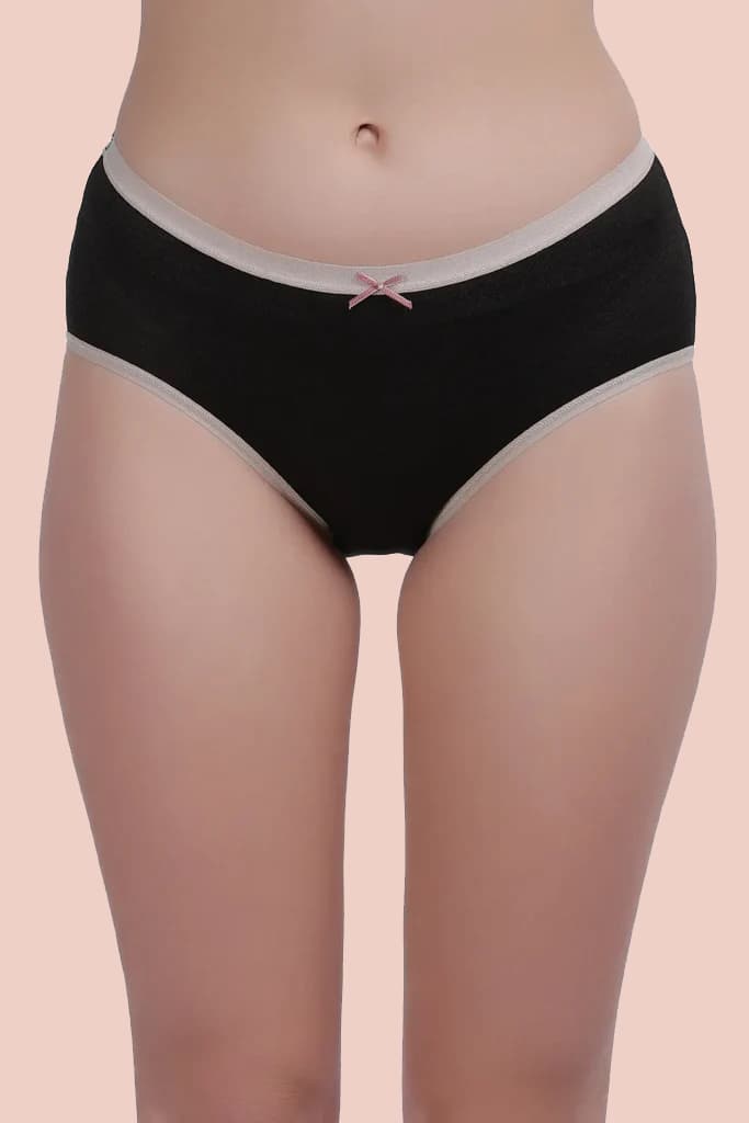 Amour Secrt Women's Extra Soft Nylon Melange Spandex Fabric Mid Rise Hipster Panty P1621