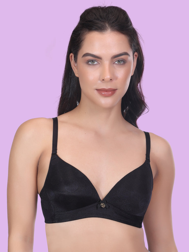 Women's Lightly Padded Polka Dots T-Shirt Bra PD004