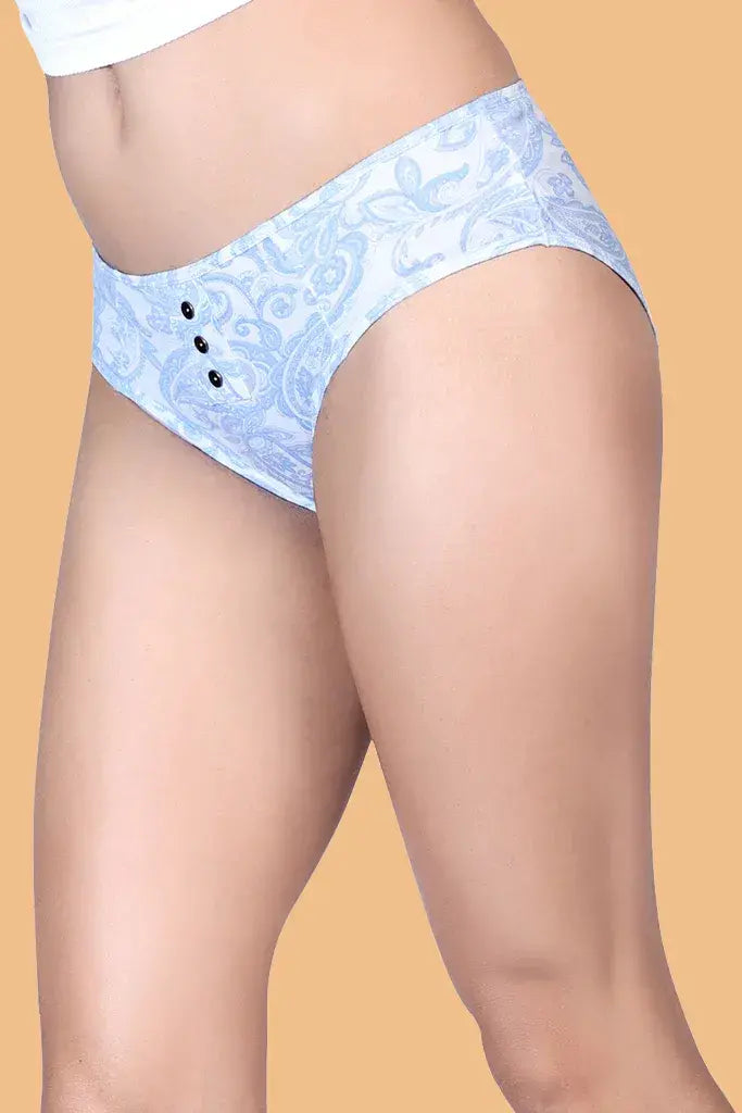 Amour Secrt Women's Micro Cotton Lycra Printed Fabric Mid Rise Hipster Panty With Wicking Technology P2041