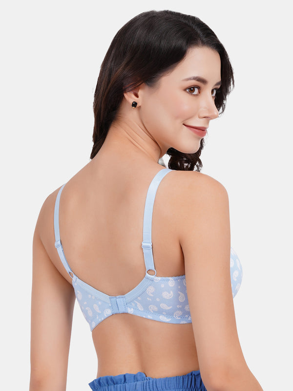 Amour Secrt women's seamless non wired light padded micro spandex printed fabric full coverage evrwryday T-shirt bra PD003