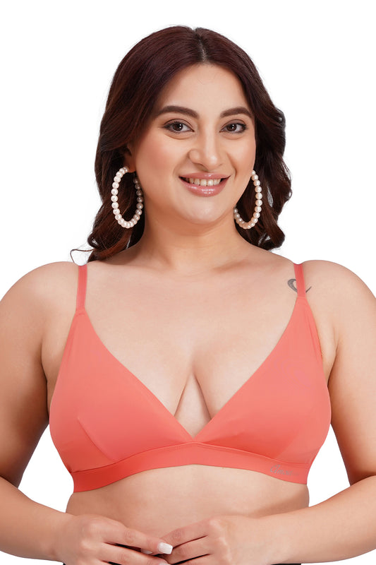 Women Non Padded Seamed Triangle/Bralette Bra B037