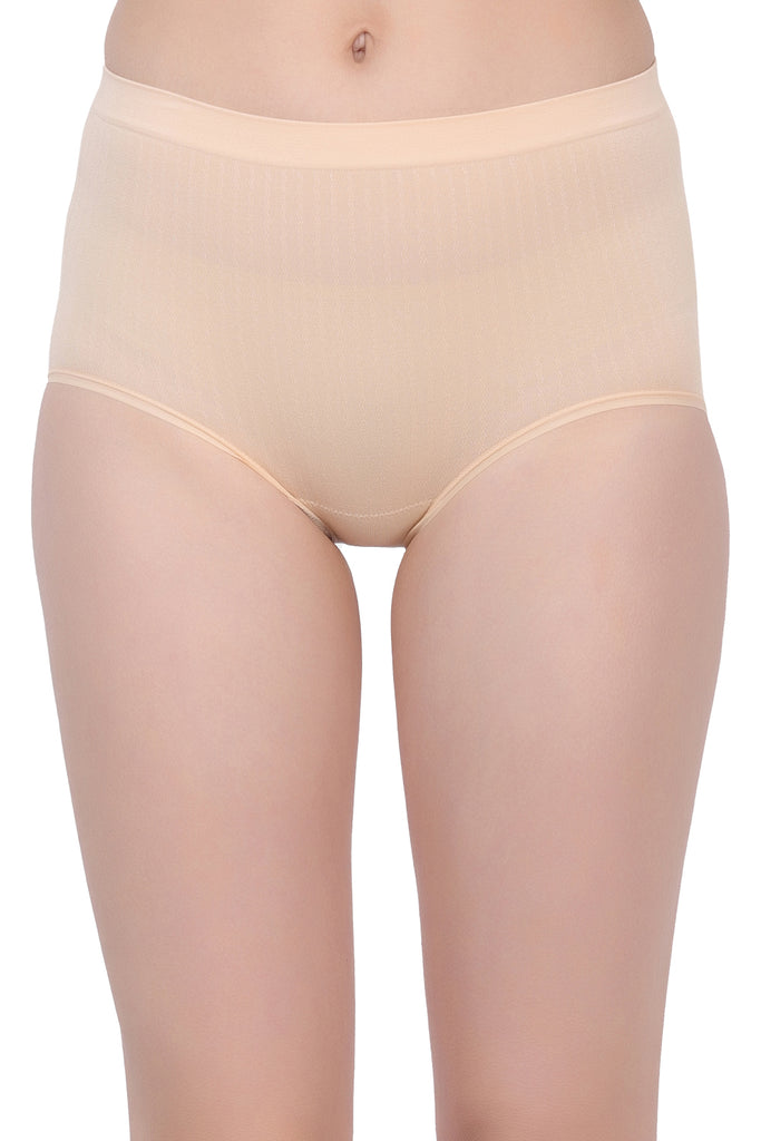 Amour secrt women's seamless extra soft nylon spandex fabric with jacquard sey design mid rise hipster panty P1961