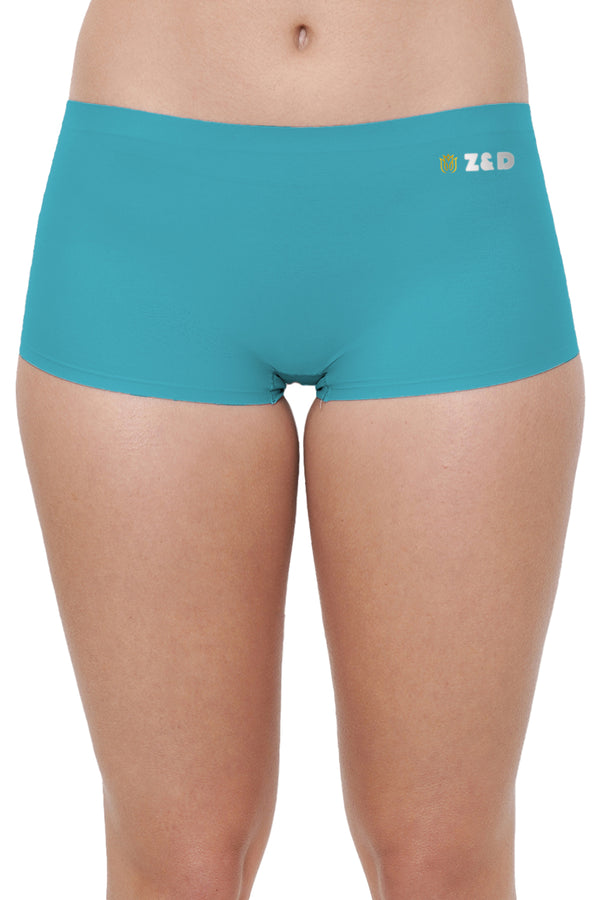 Amour Secrt women's seamless bonded extra soft nylon spandex fabric mid rise boy shorts panty PZND534