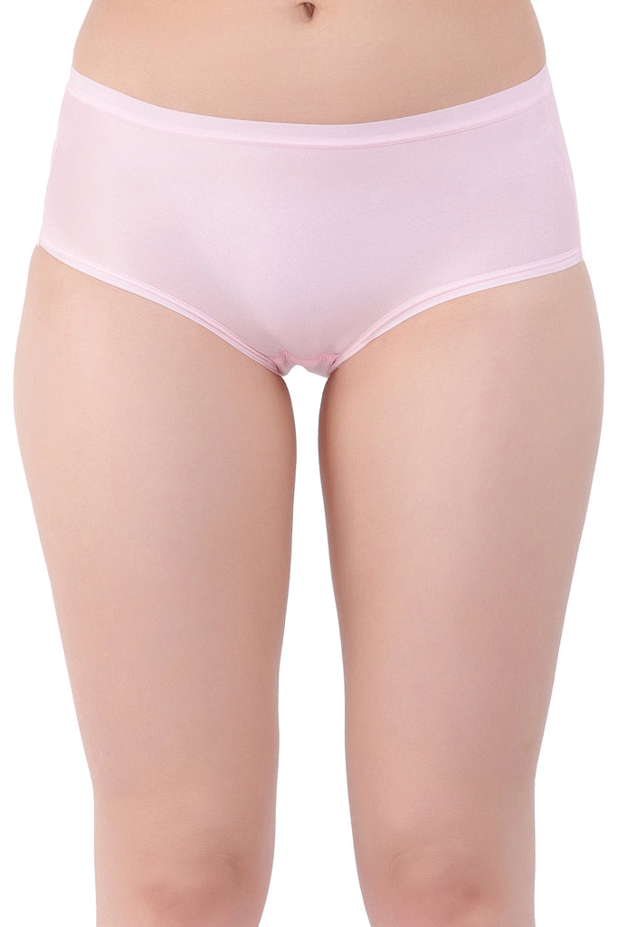 Amour secrt women's extra smooth shining nylon spnadex  fabric mid rise hipster panty P PHO2