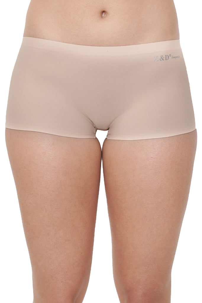 Amour Secrt women's seamless bonded extra soft nylon spandex fabric mid rise boy shorts panty PZND534