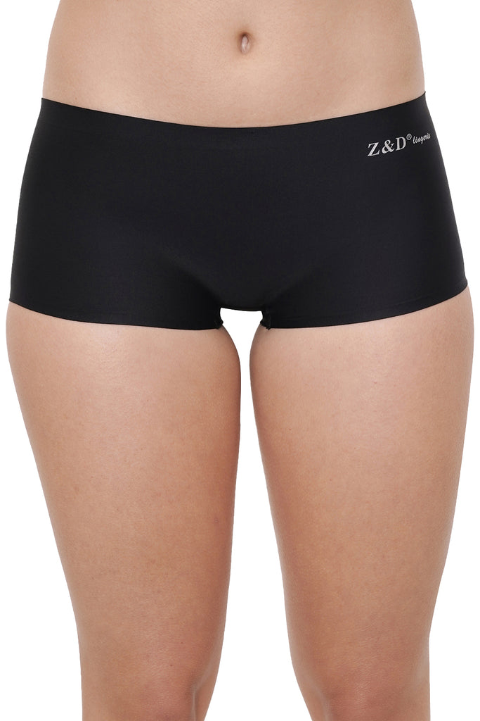 Amour Secrt women's seamless bonded extra soft nylon spandex fabric mid rise boy shorts panty PZND534