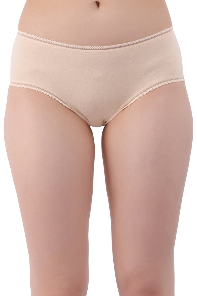 Amour Secrt women's spandex super light cotton spandex designer jacquard fabric with designer lace mid rise hipster panty P701