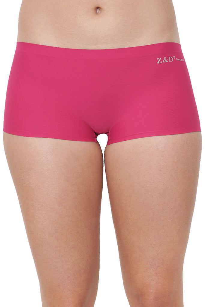 Amour Secrt women's seamless bonded extra soft nylon spandex fabric mid rise boy shorts panty PZND534