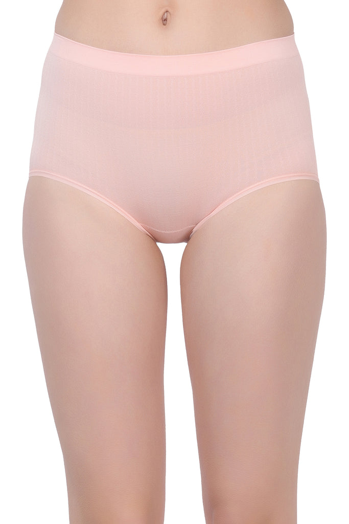 Amour secrt women's seamless extra soft nylon spandex fabric with jacquard sey design mid rise hipster panty P1961