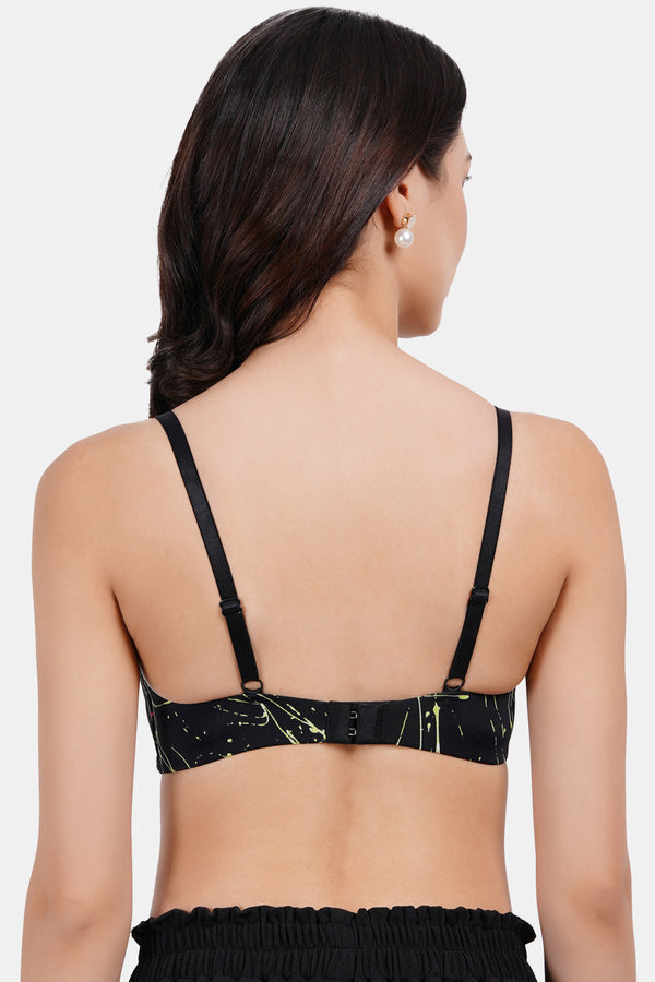 Women's Seamless Lightly Padded Printed T-Shirt Bra PD030