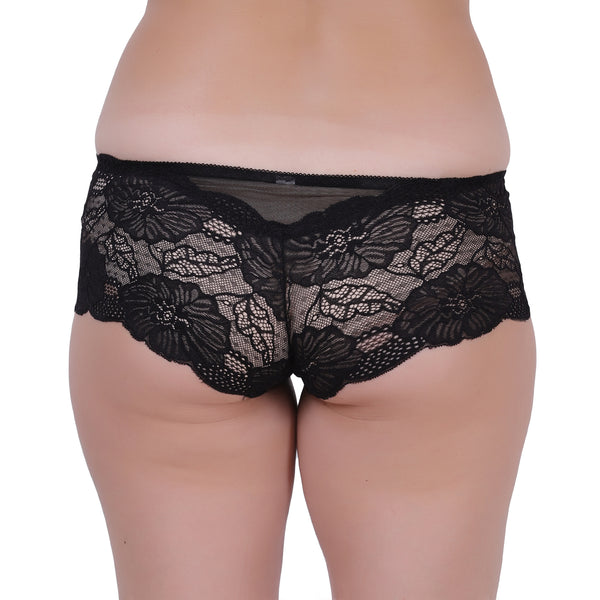 Amour Secrt women's nylon spandex desiger lace mid rise hipster panty P648