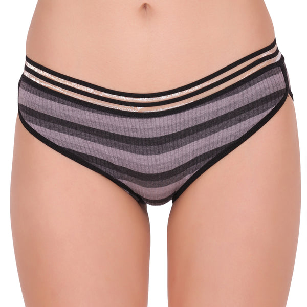 Amour secrt women's extra smooth cotton spandex lined fabric with designer elastic waist bend mid rise hipster panty P214