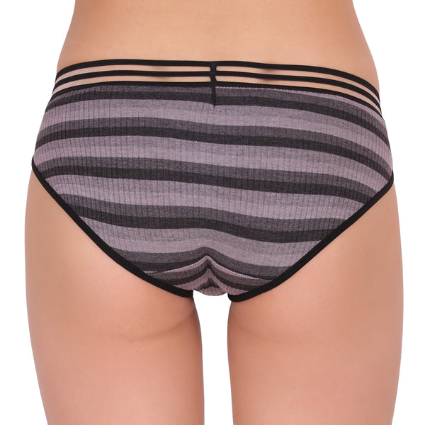 Amour secrt women's extra smooth cotton spandex lined fabric with designer elastic waist bend mid rise hipster panty P214