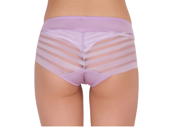 Amour Secrt women's extra soft nylon spandex fabric with designer lace mid rise hipster panty P120