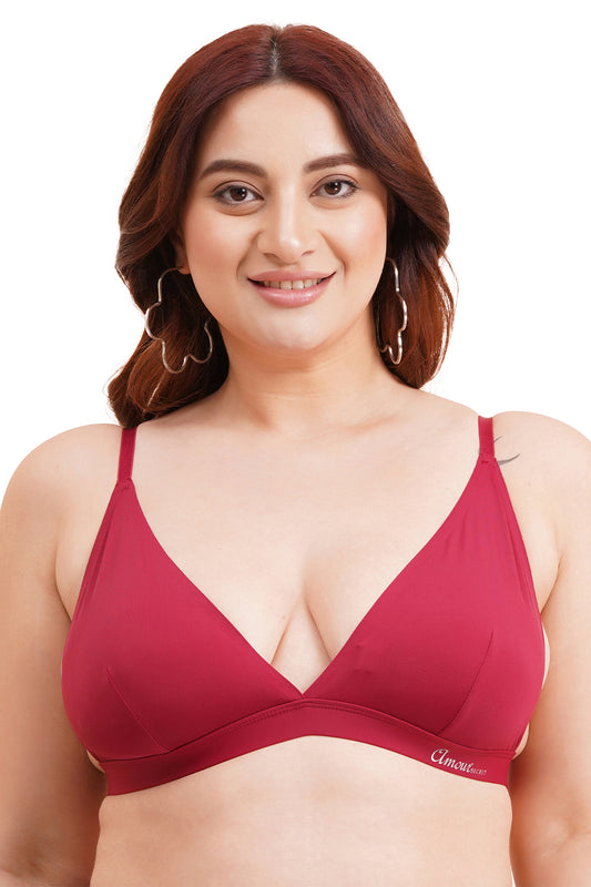 Women Non Padded Seamed Triangle/Bralette Bra B037