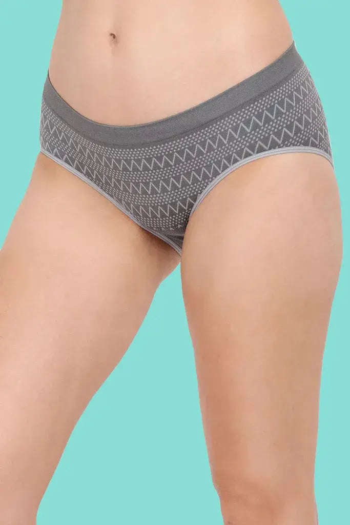 Amour Secrt Women's Seamless Nylon Lycra Sey Design Fabric Mid Rise Hipster Panty P0036