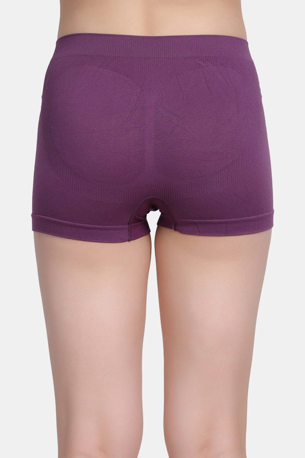 High Coverage Super Stretchable Solid Mid Waist Boy Short Panty P071