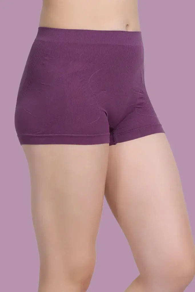 Amour Secrt Women's Extra Soft Nylon Spandex Seamless Medium Rise Boy Short Panty P071