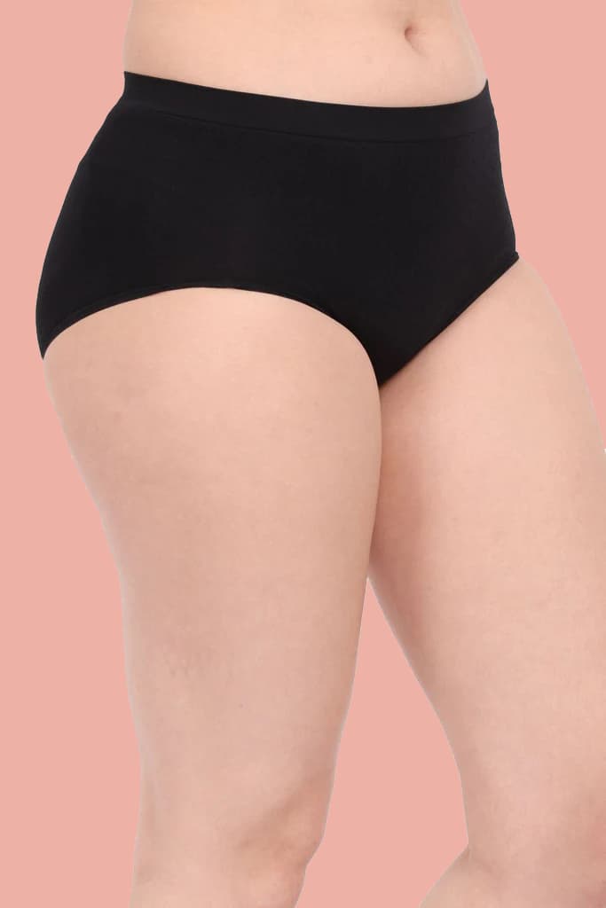 Amour Secrt Women's Seamless Nylon Spandex Fabric With Sey Jacquard Design Mid Rise Hipster Panty With Wicking Technology P1965