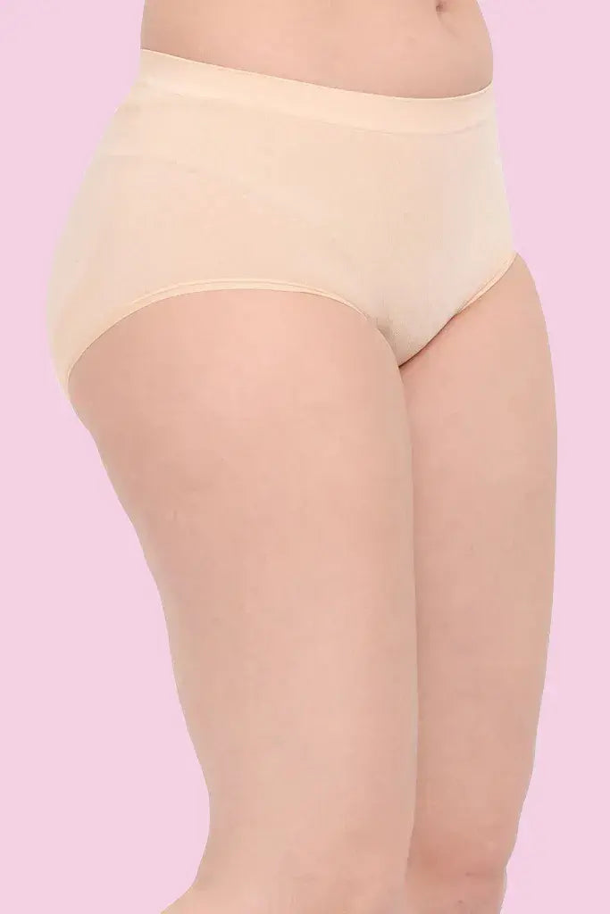 Amour Secrt Women's Seamless Nylon Spandex Fabric With Sey Jacquard Design Mid Rise Hipster Panty With Wicking Technology P1965