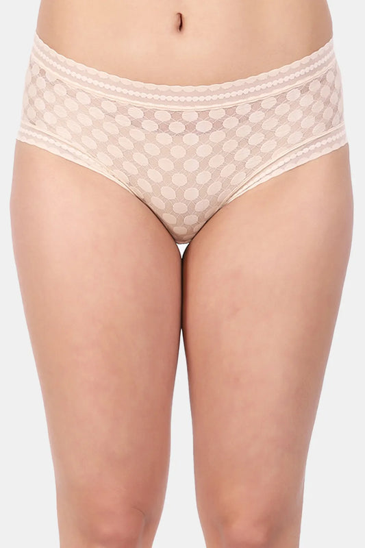 Amour Secret Women's Mid Rise Sheer Hipster Panty P2035
