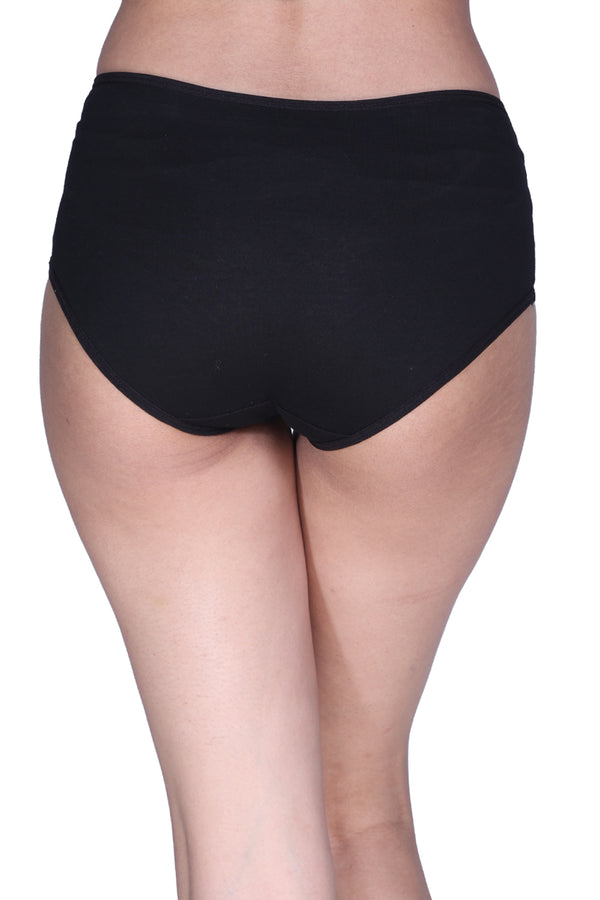 Amour secrt women's cotton lycra spandex fabric with designer lace mid rise hipster panty P2048