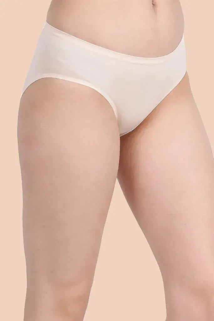 Amour Secrt Women's Seamless Extra Soft Nylon Spandex Fabric Mid Rise Hipster Panty (P3312)