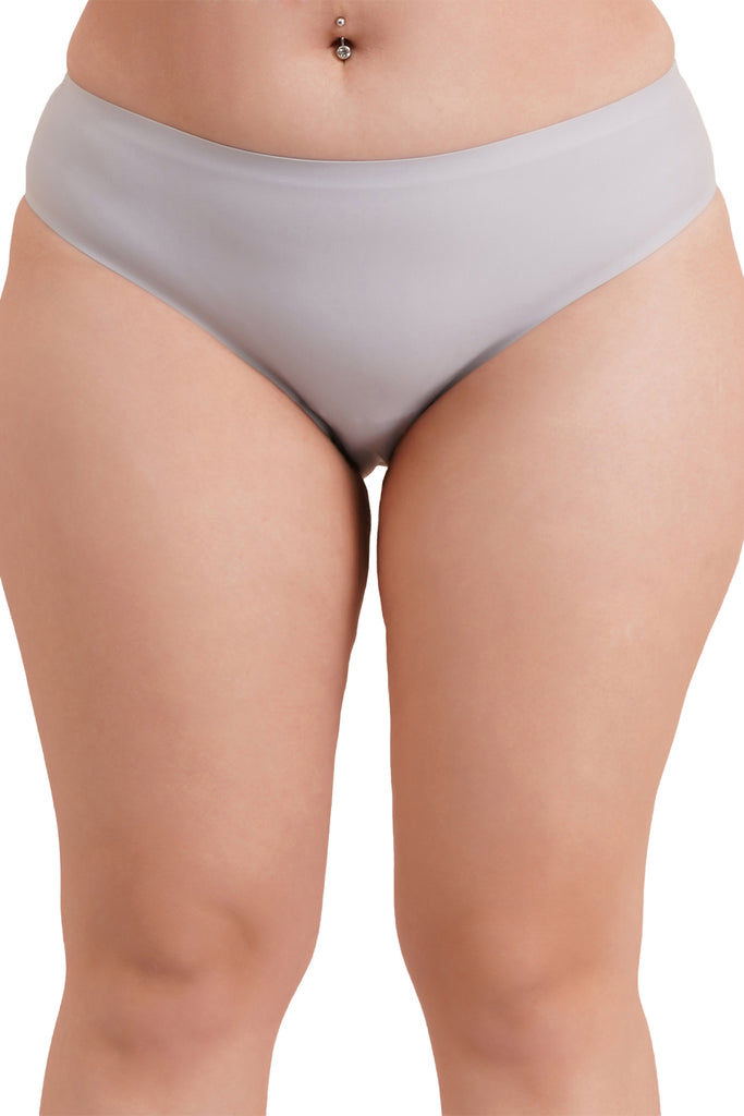 Amour secrt women's seamless bonded extra soft nylon spandex fabric full coverage mid rise bikini panty 5005